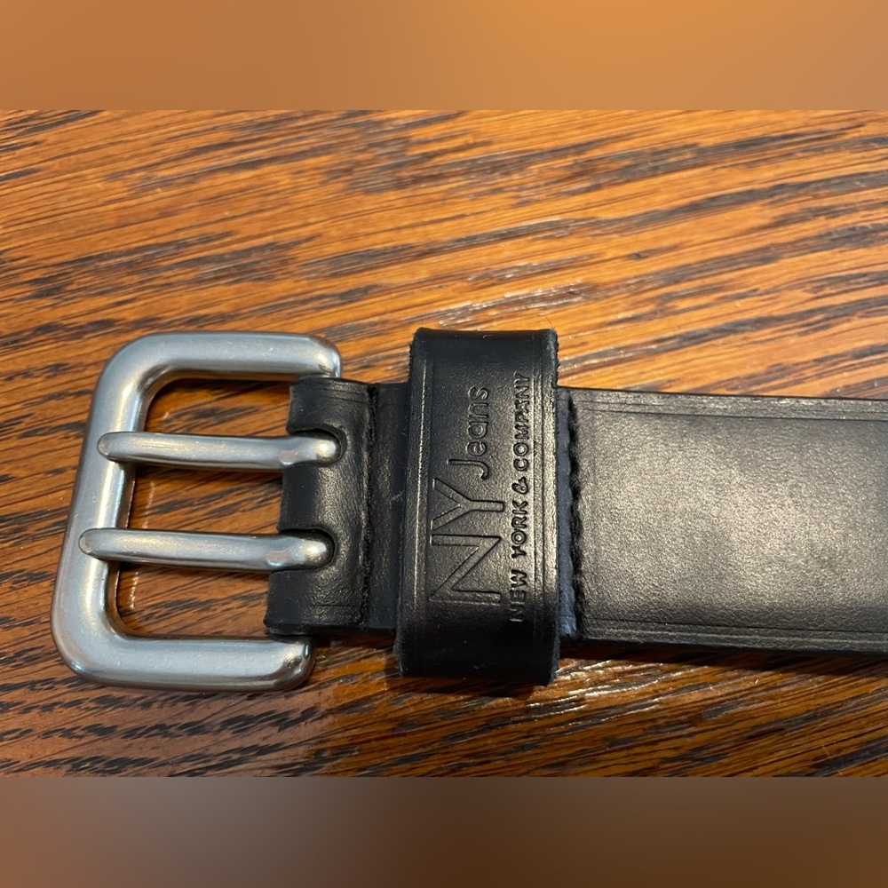 NY Jeans Black Leather Belt